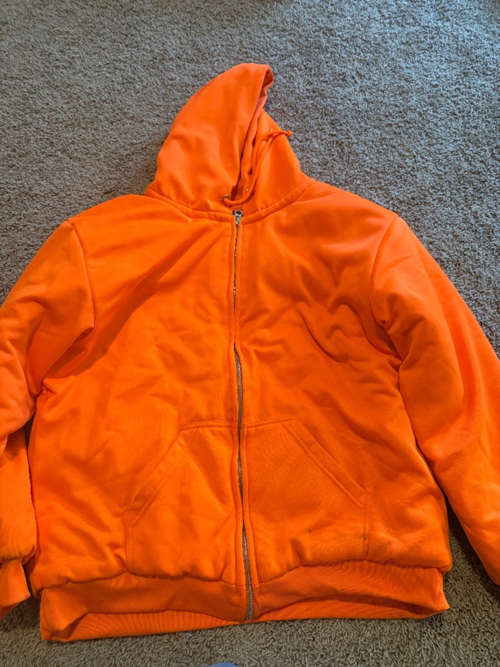 RefrigiWear Orange Insulated Quilted Sweatshirt
